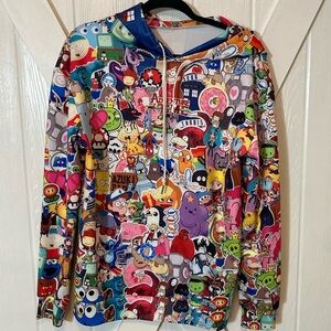 Colorful Graphic Cartoon Hoodie